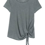 Imbracaminte Femei Caslon Burnout Side Tie T-Shirt Green Urban