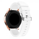 Curea Ceas Upzz Tech Smoothband Compatibila Cu Samsung Galaxy Watch 42mm , Silicon ,alb, Upzz