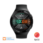Smartwatch Huawei Watch GT 2e, Procesor Kirin A1, Display AMOLED 1.39", 16MB RAM, 4GB Flash, Bluetooth, GPS, Carcasa Otel, Bratara Fluoroelastomer 46mm, Rezistent la apa, Android/iOS (Negru)