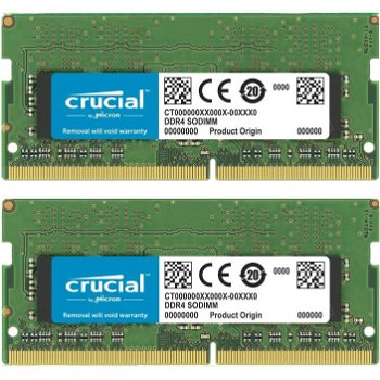 Memorie RAM, Crucial, 32 GB, 2x16 GB, DDR4, 2400MH, Verde