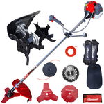 Pachet Motocoasa Mogilev KM 5500, 7.5CP, Cultivator cu palarie, 6 accesorii incluse, ham dublu, 