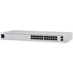 Switch PoE 24 porturi, 2 porturi SFP, cu management, 95W, rackabil, Ubiquiti UniFi USW-24-POE-EU, Ubiquiti