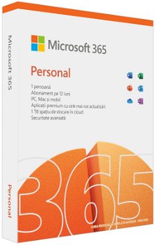 Aplicatie Microsoft 365 Personal 64-bit Romana Subscriptie 1 An 1 Utilizator 1 TB stocare OneDrive per utilizator Retail