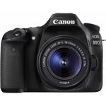 Aparat foto DSLR EOS 80D, 24.2 MP, WiFi, Negru