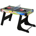 HOMCOM Masă de Joc 4 în 1 pentru Fotbal de Masă, Biliard, Air Hockey și Ping-Pong, 86,5x43,5x64 cm, Multicolor | Aosom Romania, HOMCOM