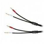 Set 2 buc cablu audio difuzor banana 3m, KM0334, OEM