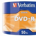 Dvd-r verbatim 4.7gb, 120min, viteza 16x, 50 buc, single layer, shrink wrap, "matt silver" "43791"