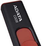 Memorie USB ADATA C008, 32GB, USB 2.0, Rosu/Negru, ADATA