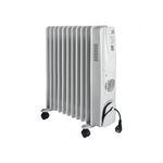 Radiator Cu Ulei Si Aeroterma Cu Ventilator 2000 W, 11 Elementi, Termostat Mecanic , Oprire Automata La Supraincalzire , Nivel De Zgomot 55 Db(a) , Ventilator Incorporat, OEM