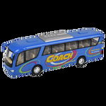 Autobuz sportiv die-cast Coach, cu functie pull-back, 18 cm lungime, Goki