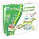 Joc educativ Smile Games, Set matematic cu tabla pentru scris, 98 piese, Smile Games