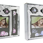 Rama foto Baby Evan 10x15, set cutiuta suvita dintisor, certificat, cutie eleganta Roz, Procart