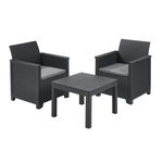 Set mobilier gradina 2 locuri grafit Keter Emma, Keter