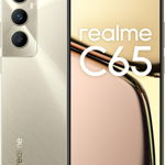 Telefon Mobil Realme C65, 8GB RAM, Memorie 256GB 4G, Starlight Auriu, Realme