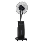 HOMCOM Ventilator Nebulizator cu Apă, Telecomandă, 3 Viteze, Oscilație, Temporizator, Ф44.5x135cm, Negru | Aosom Romania, HOMCOM