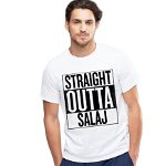 Tricou alb barbati - Straight Outta Salaj, S