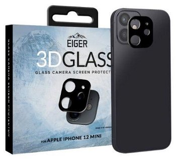 Folie Protectie Sticla Eiger 3D EGSP00684 pentru iPhone 12 Mini (Negru), Eiger