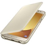 Husa Samsung flip wallet gold pt Samsung Galaxy J5(2017)
