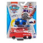 Spin Master Paw Patrol True Metal Team Set of 2 Fire Truck and Police Car with Chase Toy Vehicle (multicolor), Spinmaster