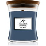 Woodwick Indigo Suede lumânare parfumată cu fitil din lemn 275 g, Woodwick