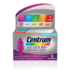 Centrum Silver 50+ pentru femei, 30 comprimate, GSK, GLAXOSMITHKLINE