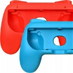 Set 2 x Grip Holder pentru Nintendo Switch, Joy - Con Controller, Mari Games, rosu, albastru, MARIGames