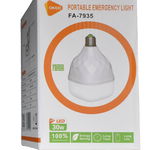 Lampa OKGO FA-7935, Bec inteligent 30W cu set 2 acumulatori reicarcabili 3,7V