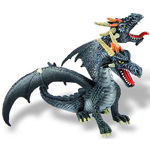 Figurina Dragon negru cu 2 capete, Bullyland