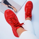 Pantofi Sport, culoare Rosu, material Textil - cod: P6028, Botinelli