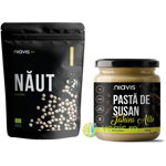 Pachet Humus: Naut Ecologic/Bio 500g + Pasta de Susan Tahini Alb Ecologica/Bio 250g NIAVIS