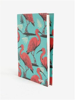 Carnetel A5 handmade turcoaz cu print flamingo - I Like Paper A5