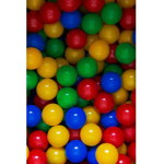 Set 200 Bile din Plastic Colorate 7cm Galben / Albastru / Rosu / Verde, Flumi