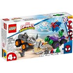 LEGO® Marvel Super Heroes: Hulk vs. Rhino Confruntarea cu camioane, 110 piese, Multicolor, 10782, Multicolor, LEGO