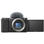 Kit SONY Alpha ZV-E10 Mirrorless dedicat pentru Vlogging 24MP, ISO 100-32.000 (Extins: 50-51.200), 1/4000s, 4K @30fps, SD/SDXC/S, SONY