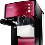 Espressor Breville Prima Latte VCF046X-01, 1.5L, 15 bari, Recipient lapte 300ml (Rosu/Negru)