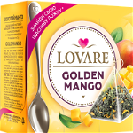 GOLDEN MANGO - Amestec de ceai verde, petale de flori si aroma de mango, Lovare