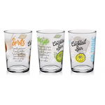 Set pahare cocktail CERVE Conic Drink, 3 piese, 510 ml, sticla