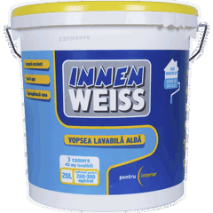 Vopsea lavabilă pentru interior Innenweiss albă 20 l