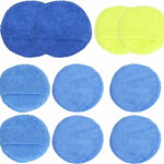 Set de 10 bureti auto LOPOTIN, microfibra, albastru/ verde, 15,3 cm/ 12,5