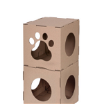 CARTON+ PETS Case modulare din carton pentru pisici Twins, CARTON+ PETS