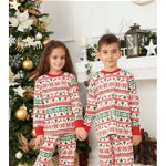 Pijama de Craciun copii model Candy 2 1 an (79-91 cm), HDV