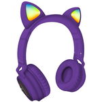 Techmade Headphones Funny Led Bt + Microfon Purple Android Devices|Apple Devices|PC