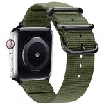Curea material textil Tech-Protect Scout compatibila cu Apple Watch 4/5/6/7/8/SE/Ultra 42/44/45/49mm Green