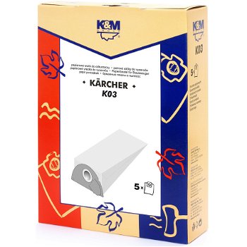 
Sac Aspirator Karcher 2101, Hartie, 5 x Saci, K&M
