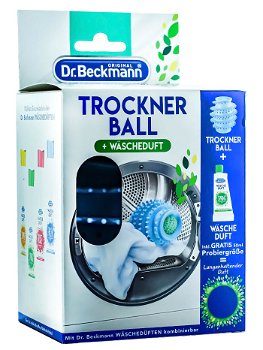Dr. Beckmann Ball din silicon pentru uscator de rufe+Parfum de rufe 50 ml Spring, Dr. Beckmann
