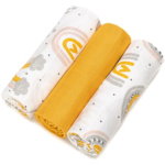 T-TOMI TETRA Cloth Diapers HIGH QUALITY scutece textile Rainbow 70x70 cm 3 buc, T-Tomi