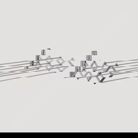 Uscator rufe tip acordeon pentru perete, Juwel RuckZuck argintiu, 100 cm, JUWEL