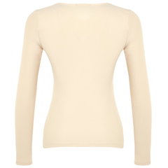 Trendyol, Bluza cu decolteu in V, Maro nisip, XS