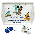 Set Tavita Mot (turta), Baby Mickey si Donald, aniversare 1 an, 2 piese, personalizat, DSPH1628 - 23h Events