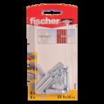 Diblu din nailon cu surub L, Fischer SX, 6 x 30 mm, 4,2 x 40 mm, 8 buc, Fischer